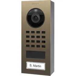 DoorBird D1101V Aufputz IP Video Türsprechanlage – Echtes Messing