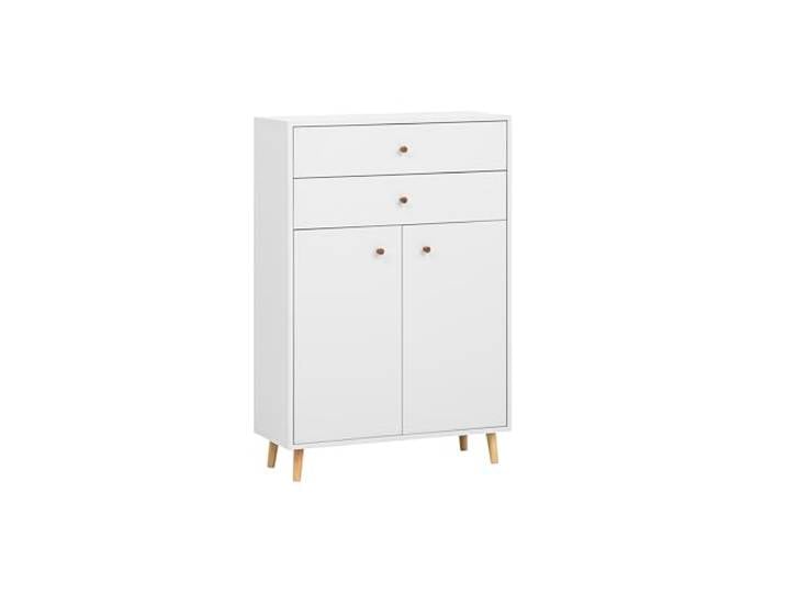 Schildmeyer Bjarne 701981 Buffet Haut\, Blanc Mat\, 77 x 33 x 113\,4 cm