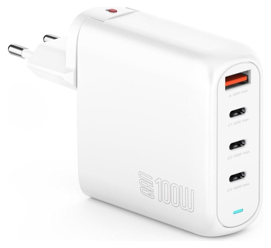 4smarts Ladegerecht GaN Flex Pro 100W met 3 USB-C en 1 USB-A