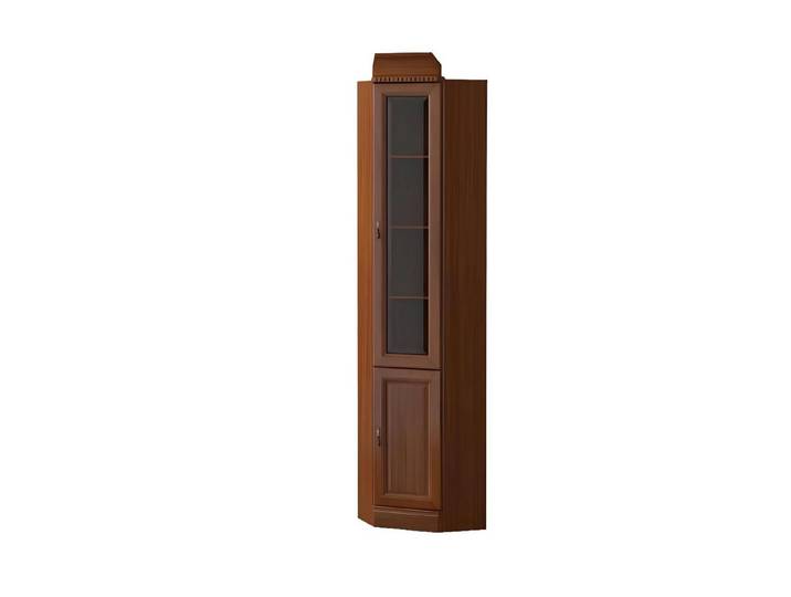Xlmoebel Eckvitrine Eckschrank aus Holz mit Glasfront und Regalflächen (Eckvitrine) Hergestellt in Europa