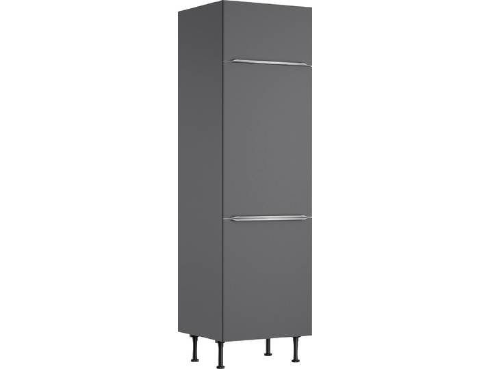 Kühlumbauschrank KOCHSTATION KS-Aken , grau (anthrazit), B:60cm H:211,8cm T:58,4cm, Schränke, Kühlumbauschrank