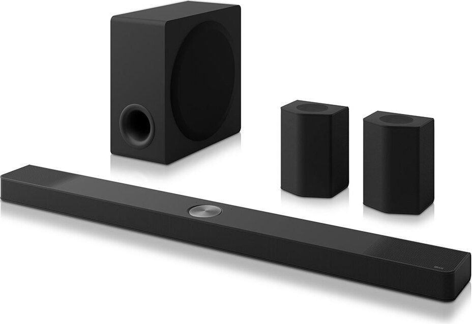 LG S95TR, 9.1.5 Kanäle, 810 W, DTS Digital Surround, DTS-HD HR, DTS-HD Master Audio, DTS:X, Dolby Atmos, Dolby Digital, Dolby..., AI Sound Pro, Bass Blast, Bass Blast+, Spiel, Film, Musik, Sport, Standard, 4 Ohm, 83 dB