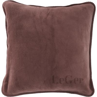 Dekokissen "Anisa", braun (cognac, schriftzug), B:50cm L:50cm, Baumwolle, Polyacryl, Polyester, LEGER HOME BY LENA GERCKE, Dekokissen_Sitzkissen_Kissenhüllen, mit modernem Schriftzug, Kissenhülle ohne Füllung, 1 Stück 50x50 cm