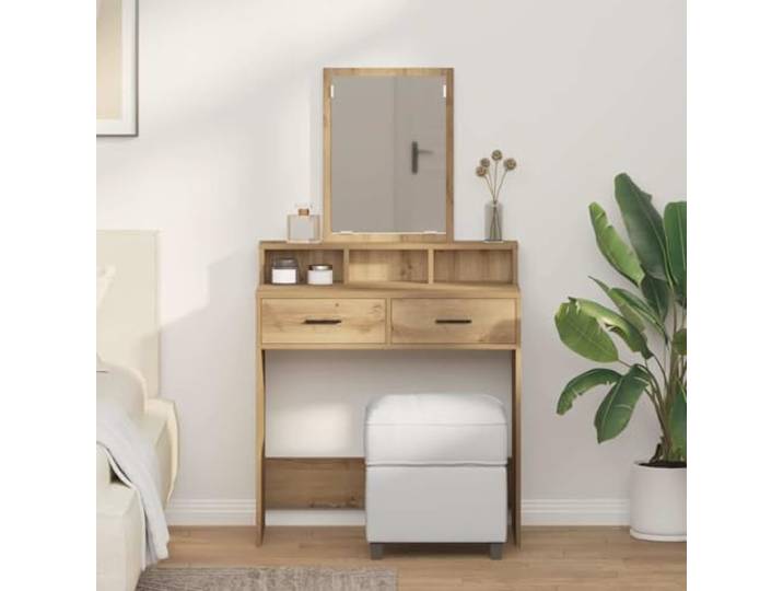 Schminktisch Artisan-Eiche 79x41x140 cm Holzwerkstoff mit Schubladen Artisan-Eiche, Holzwerkstoff, Schubladen, Spiegel, Schlafzimmer, pflegeleicht, moderne Optik