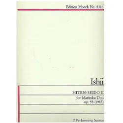 Hiten-Seido 2 op.55 for marimba duo 2 scores, Fachbücher von Maki Ishii