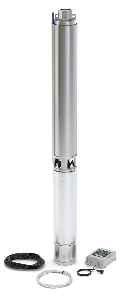 DAB S4 3/9 M KIT Brunnenpumpe - 4.200 L/Std. - 980W - Förderhöhe 50 m - Rostfreier Stahl - Tiefbrunnenpumpe - Tiefwasserpumpe
