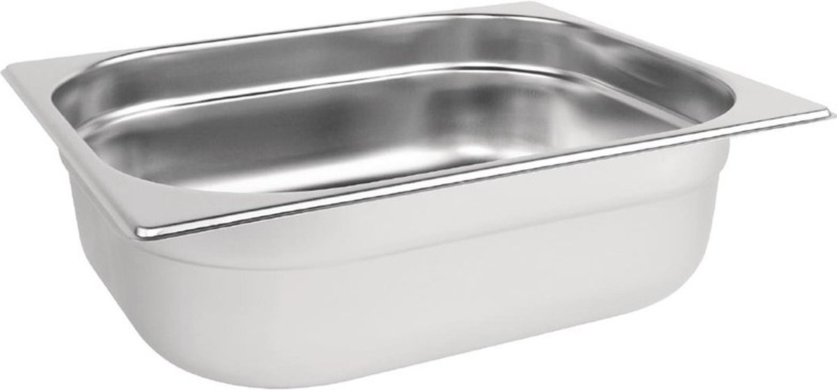 Vogue RVS Gastronorm Pan GN 1/2, 6,2 liter, Diepte: 100 mm