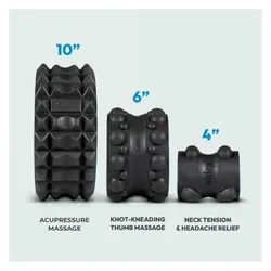 Massagegerät, Wheel XR 3er-Pack (4", 6", 10") - 3er-Set Rollen mit Massagenoppen