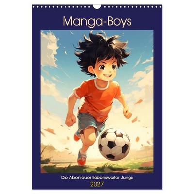 Manga-Boys. Die Abenteuer liebenswerter Jungs (Wandkalender 2027 DIN A3 hoch), CALVENDO Monatskalender