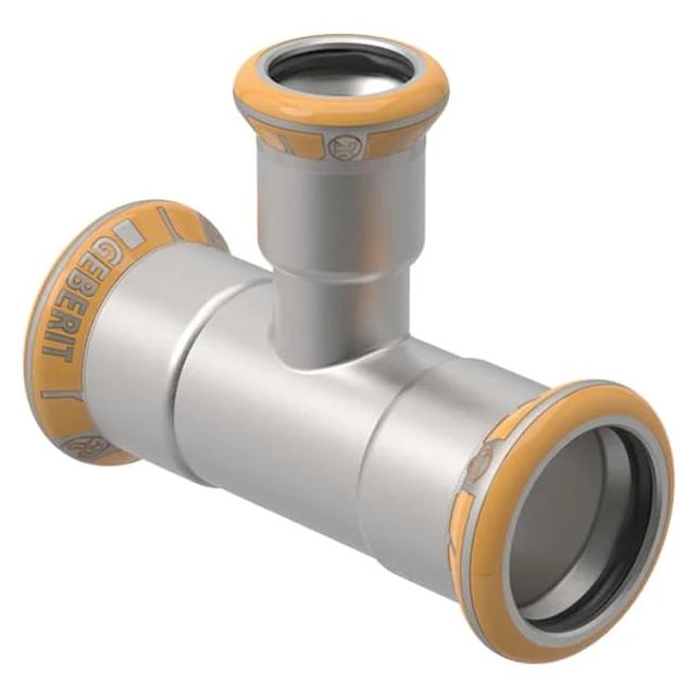 Geberit Mapress Therm T-Stück reduziert: d=42mm, d1=22mm, d2=42mm (T-Verbindung) (41218)