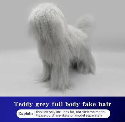 Uplift Picks Teddy Dog Grooming Practice Model Full Body Pet Groomer Training Dummy teddy Gray