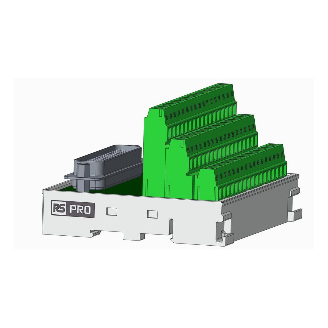RS PRO Schnittstellenmodul Sub-D, Stecker, 50-polig, 125 V dc, / 1A, DIN-Schienenmontage (2657033)