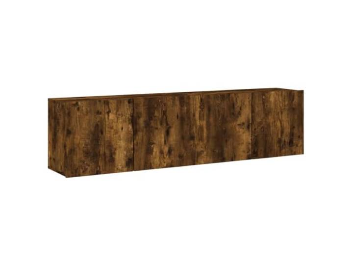 hliofuir TV Schrank 2er Set Hängend Räuchereiche 80x30x41 cm Lowboard Platzsparende Wandboards für Wohnzimmer & Schlafzimmer mit viel Stauraum im modernen Holzwerkstoff Räuchereiche-Design.