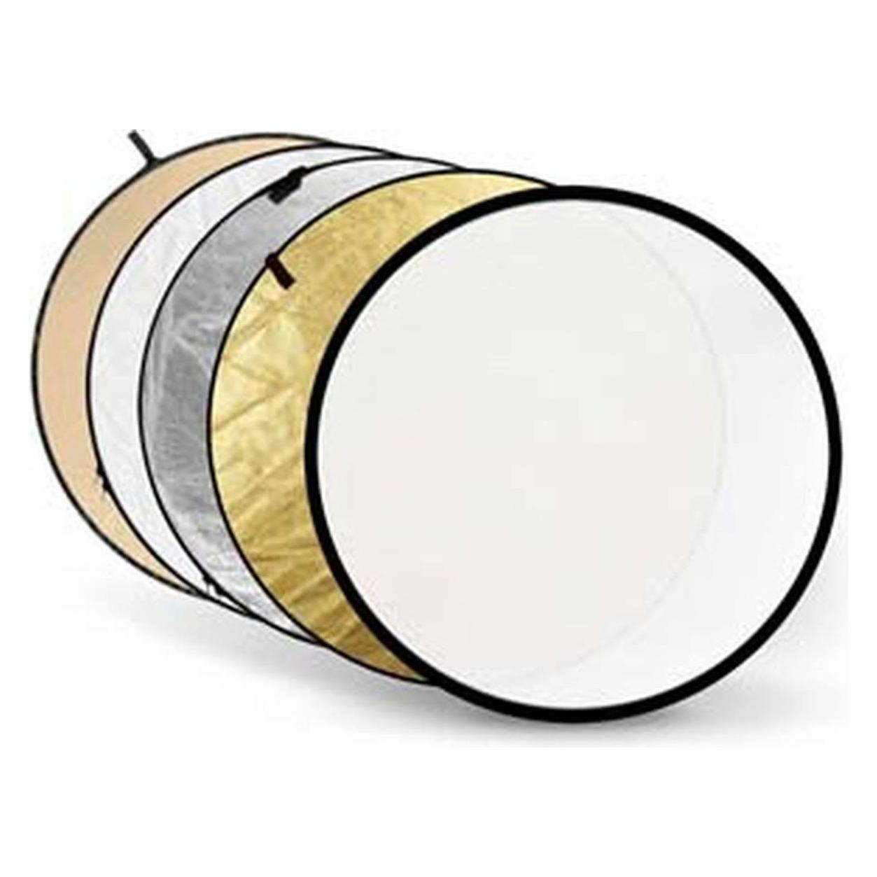 Godox 5 in 1 Reflexionsschirm Gold, Silber, Soft Gold, WeiÃ, Transparent 80cm (Reflektor, 80 cm) (RFT-06-80)