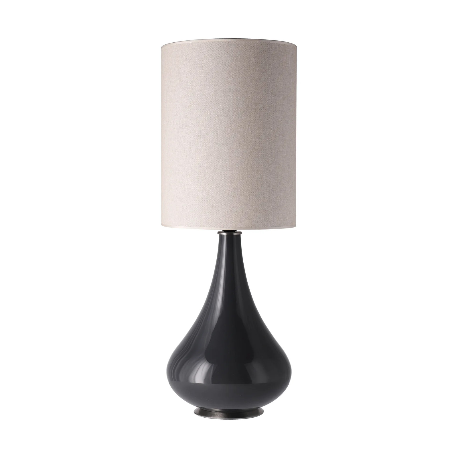Flavia Lamps Renata tafellamp met grijze voet Milano Tostado L