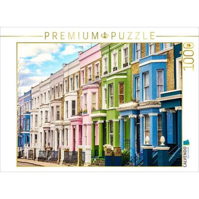 CALVENDO Puzzle Typische Häuser Notting Hill London | 1000 Teile Lege-Größe 64x48cm Foto-Puzzle für glückliche Stunden