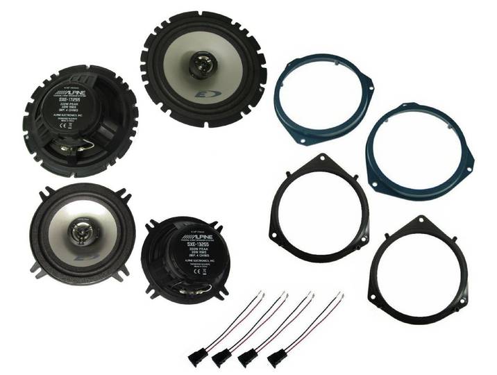 DSX Alpine Lautsprecher Set für Opel Astra G Bj 98-05 Tür vorne hinten 420 Auto-Lautsprecher (75 W)