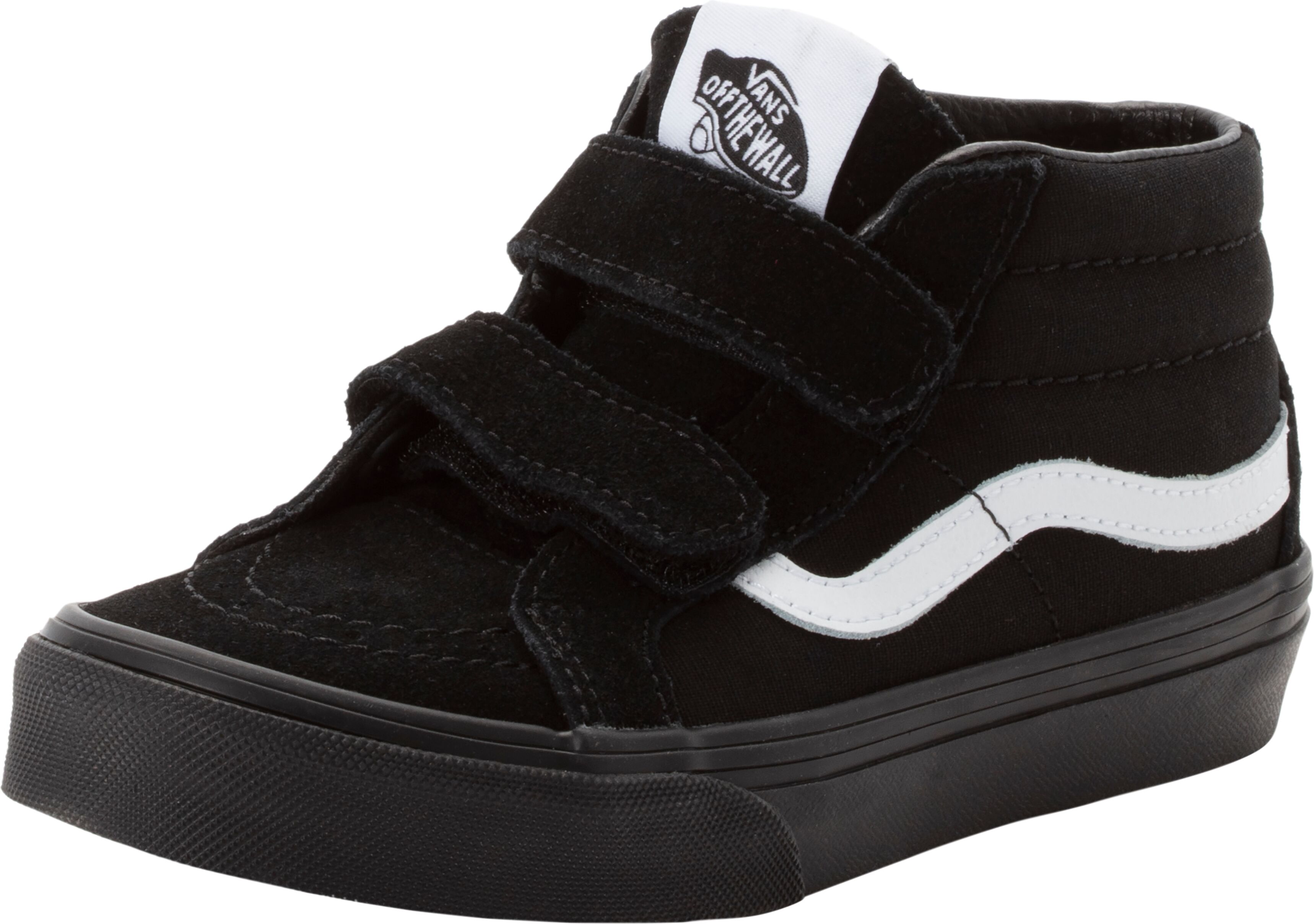 Sneaker VANS "UY SK8-Mid Reissue V", Jungen, Gr. 27, schwarz-weiss ((canvas, suede) blk, blk), Leder, Schuhe Sneaker, für Kinder (canvas, suede) blk, blk 27