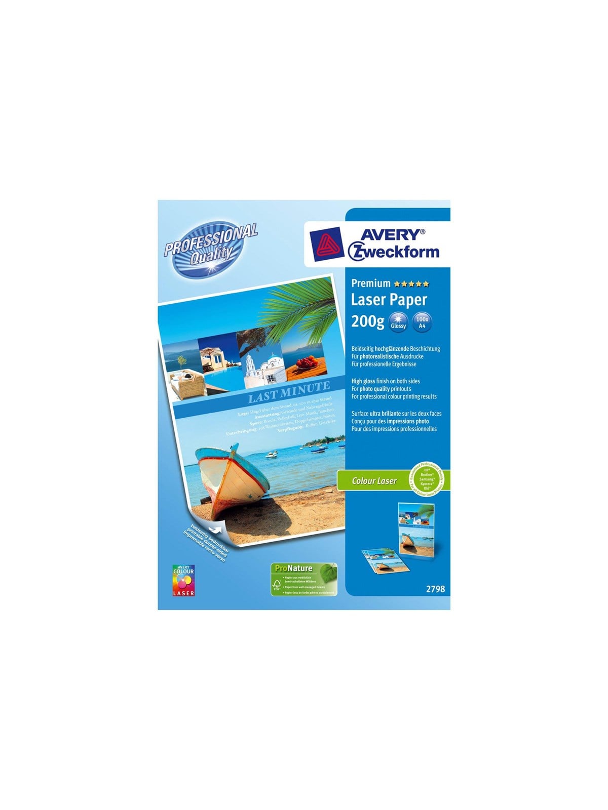Avery Premium Glossy laser photo paper 200g