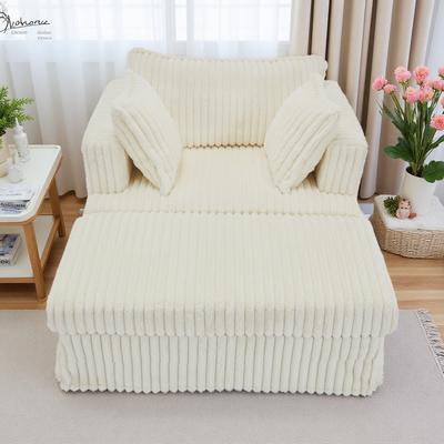 ZWYO HOSIMU "47.7"" Corduroy Recliner Chair with Ottoman, Oversized Chaise Lounge Sofa with Deep Seat & Cushions"