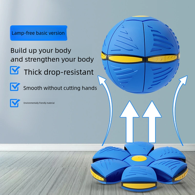 Quick Pick Pro SkyPop Magic Flying Saucer Ball Transforming Flying Saucer Ball Outdoor Play Toy blue