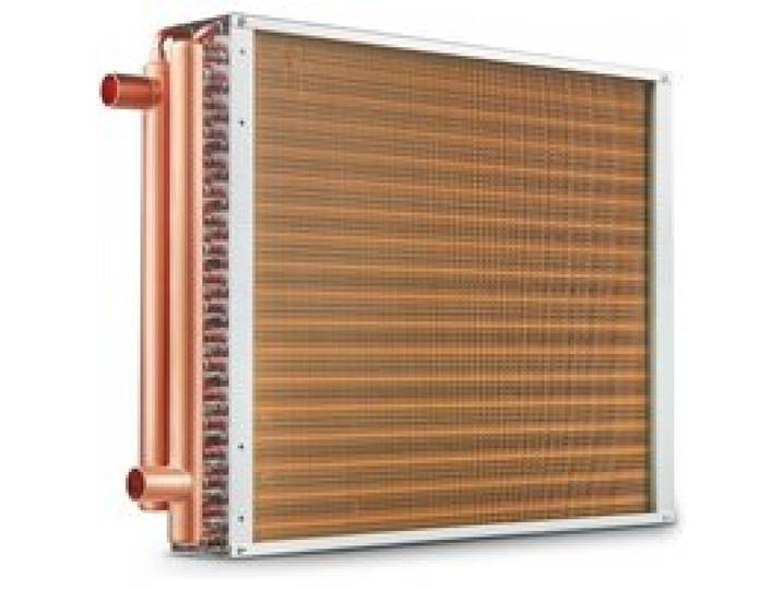 VEVOR Wärmetauscher Wasser-Luft, 45,72 x 50,8 cm mit 3-reihigen 9,53 mm Kupferanschlüssen, 242 Aluminiumlamellen Wärmetauscher für Holzöfen, Heizung und Kühlung im Wohnbereich und Warmluftheizung