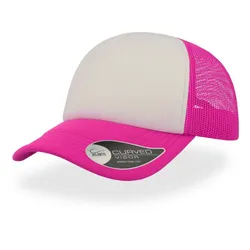 Atlantis Unisex 5-Panel Mesh Kappe Netz Cap RAPP white/fuchsia fluo/fuchsia fluo one size
