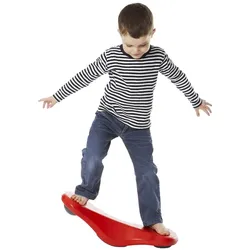 Gonge Wippbrett Balanceboard für Kinder 52x22x14 cm Holz - bis 75 kg, rutschfest, Gummipolsterung, fördert Gleichgewichtssinn