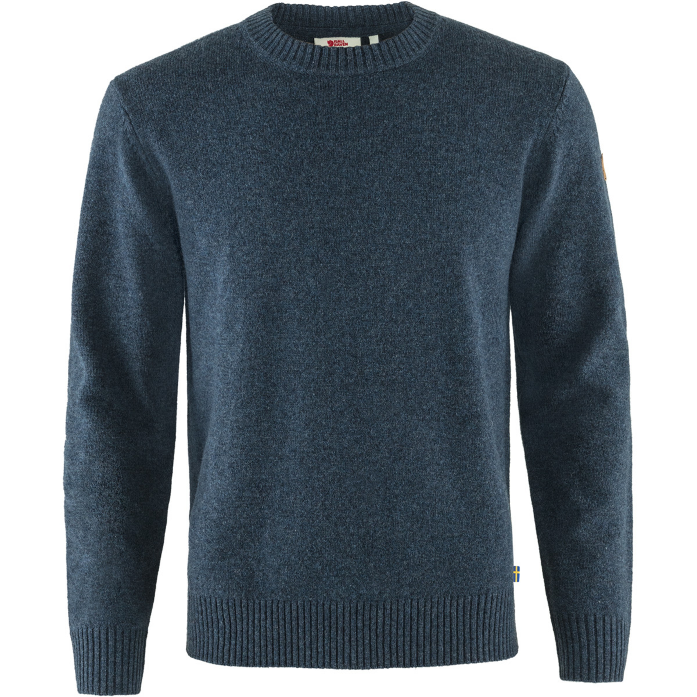 Fjällräven Övik Round-Neck Herren Pullover blau Größe S Lifestyle Geruchsneutralisierend