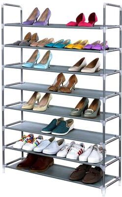 FCH 3/5/6/8/9/10-tier Extra-wide Metal/Non-woven Fabric Shoe Rack
