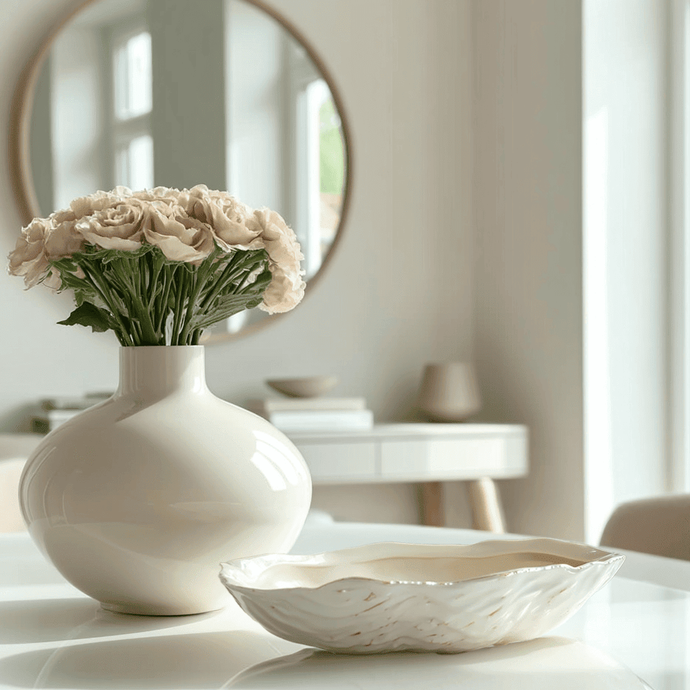 Maye Large Cream Pearl Decorative Dish