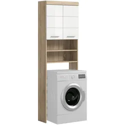 Waschmaschinenschrank Lambada ca. 63x191cm Sonoma Eiche/Weiß