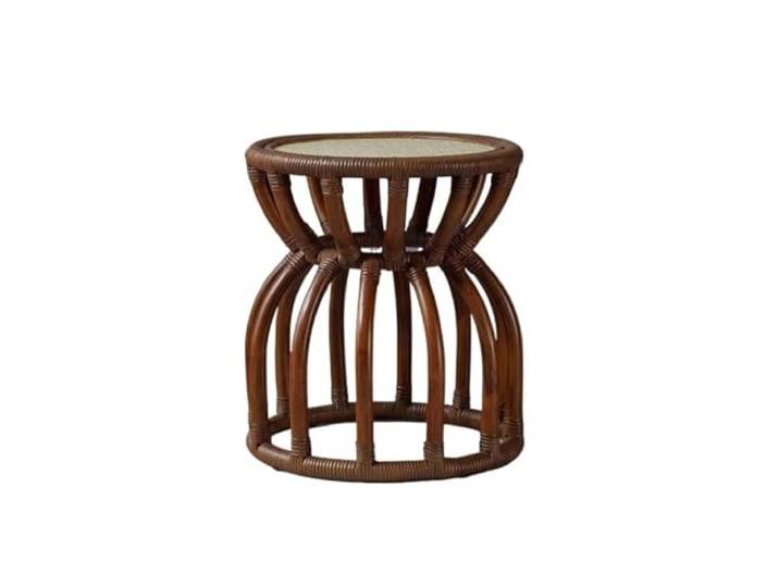 YCCHAH Sofatisch Handgefertigtes Retro-Rattansofa for Kleine Hocker Im Wohnzimmer Wohnzimmer-Beistelltisch(A)