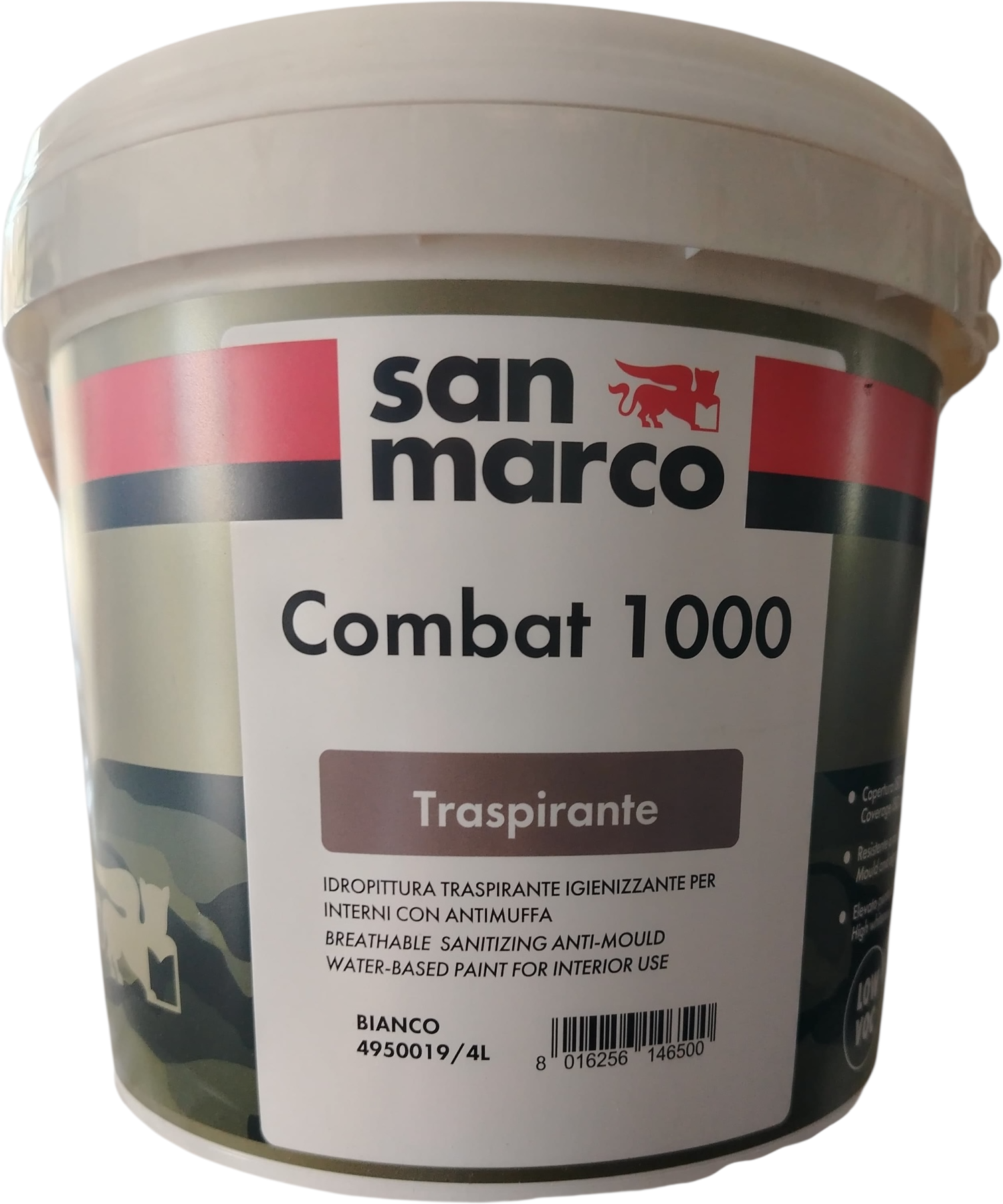 Idropittura traspirante antimuffa San Marco Combat 1000