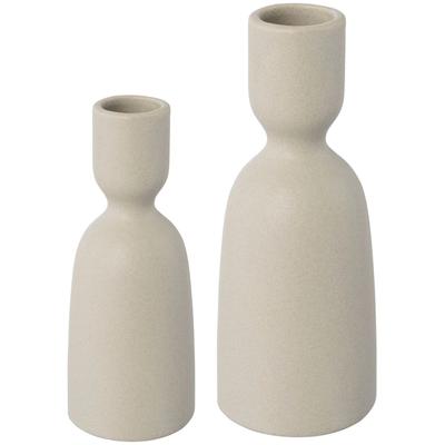 Kerzenhalter OTTO HOME "Stabkerzenhalter Adalena", grün (hellgrün), H:18cm Ø:6cm, Porzellan, Kerzenhalter, Kerzenhalter, aus Porzellan, im nordischen Design