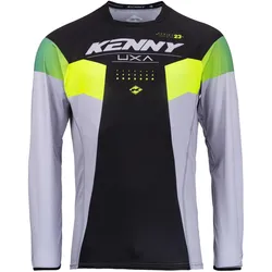 Kenny, Unisex, Velotrikot, Titanium (XXL), Schwarz, Grün