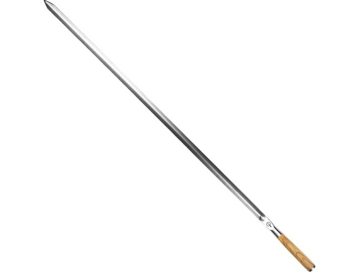 Forged Churrasco Spies 70cm - V-Vorm- Olijfhout