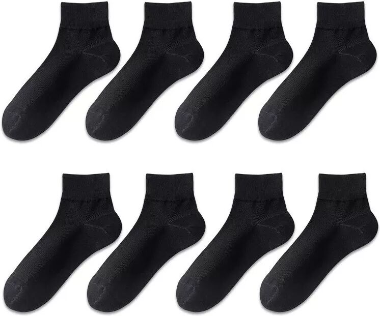 INF Nahtlose Sneaker Socken - 4 Paar Schwarz