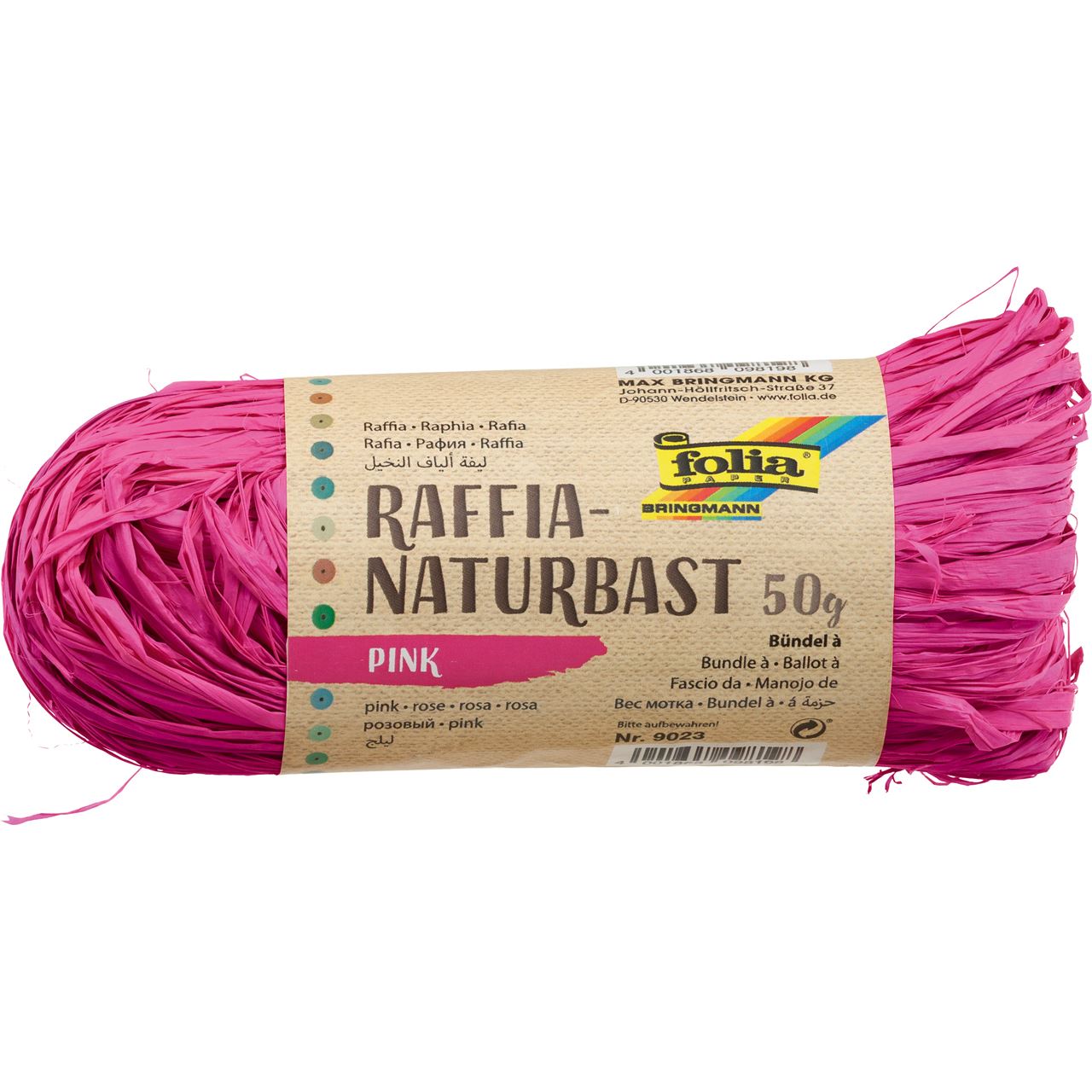 folia Naturbast matt pink 0,5 mm x 50,0 g