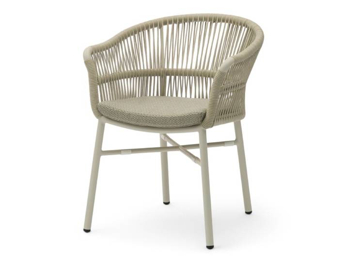 Fauteuil de terrasse CASSIS - Coussin et Cordage - Beige