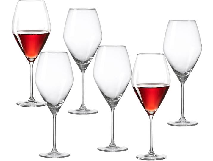 Rotweinglas RITZENHOFF & BREKER Salsa , transparent, H:23cm Ø:8cm, Glas, Trinkgefäße, Rotweinglas, robust und kristallklar, 6-teilig