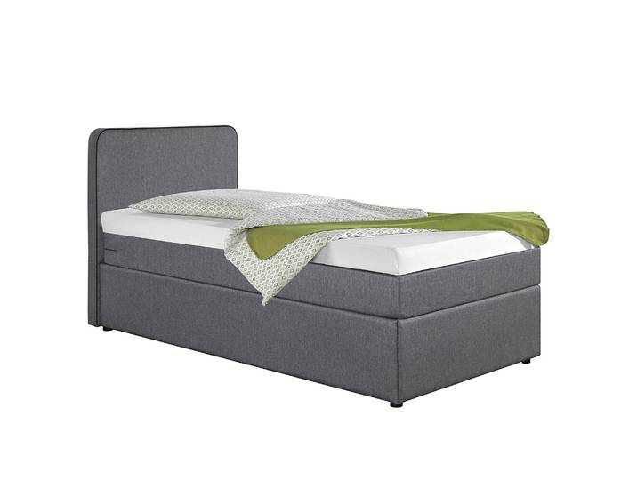 Boxbett Ciamber 90 x 200cm Flachgewebe Grau/Dunkelgrau