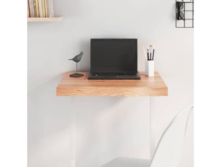 ZXQVLMRS Eichenholz Tischplatte 60x40 cm Massivholzplatte Mit Naturkante Handgefertigt, Vielseitig einsetzbar, Lackierte Oberfläche, Individuelles Design