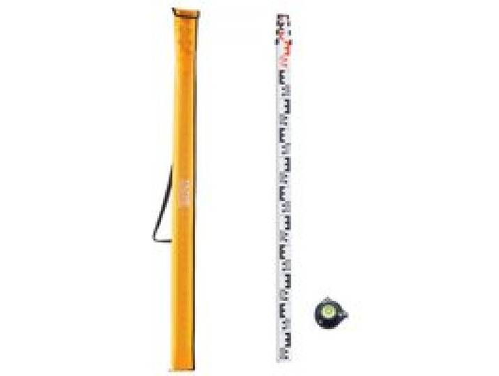 VEVOR Tige de mesure télescopique métrique 4 m, mire télescopique de mesure double face en cm/mm règle en alliage d'aluminium avec niveau à bulle et sac de transport pour mesurer maisons, murs, sols