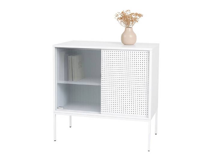 MCW Kommode MCW-O90, Halbtransparente Schilfglastüren