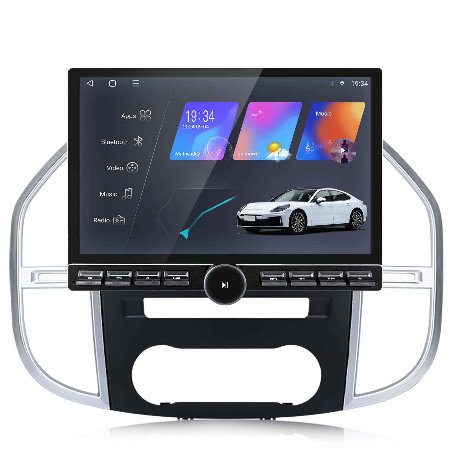 13.1" Android 15 Autoradio Carplay Für Mercedes-Benz Vito W447 2014-2022 GPS Navi WIFI BT DAB+ SWC USB 6+128G Mit Drehknopf Tastatureingaben
