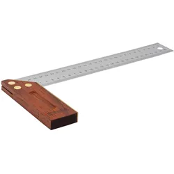 Stier, Winkelmesser, Anschlagwinkel Schreinerwinkel Palisander 90° / 45° 300 mm