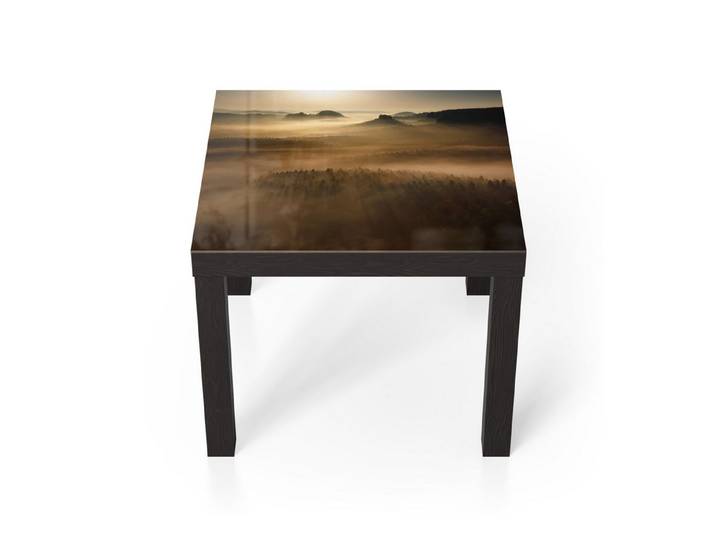 DEQORI Couchtisch 'Goldener Waldhauch', Glas Beistelltisch Glastisch modern