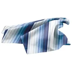 Halstuch gestreift B 70 x L 70 cm Fb. Blautöne : Blautöne gestreift : 100% Polyester (gestreift)