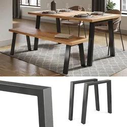 Vicco Loft Tischkufen U-Form 72cm Tischbeine DIY Tischgestell Esstisch Möbelfüße